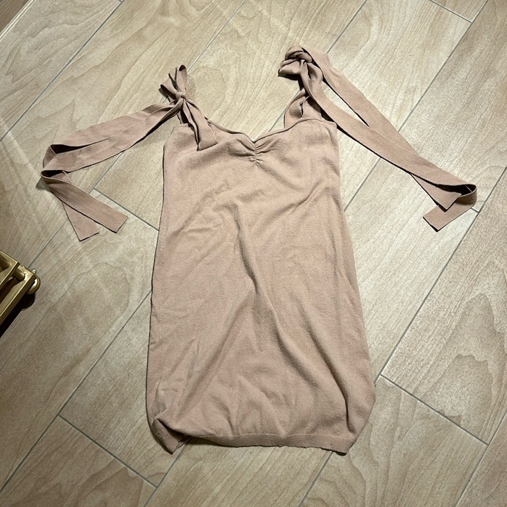 LPA brown tie Sweater Dress